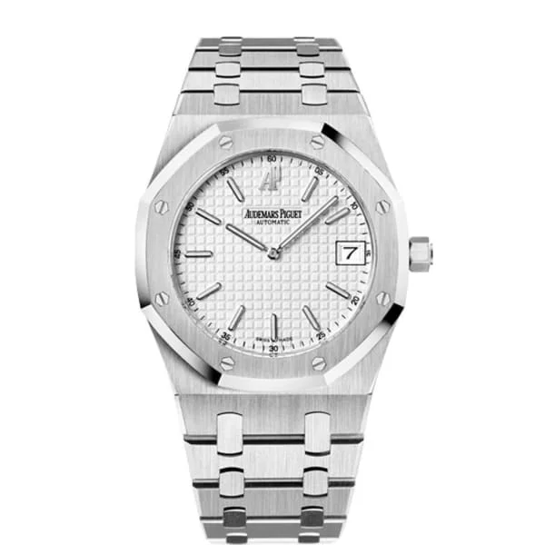 Audemars Piguet Royal Oak Jumbo Extra Thin 39mm Watch - Ref: 15202ST.OO.0944ST.01 - White Dial, Stainless Steel Bracelet