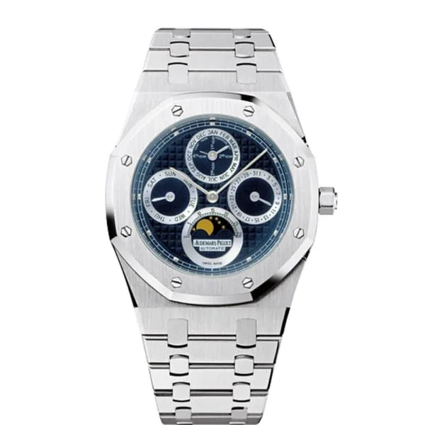 Audemars Piguet Royal Oak Perpetual Calendar 39mm Watch - Ref: 25820SP.OO.0944SP.01 - Blue Dial, Stainless Steel & Platinum Bracelet