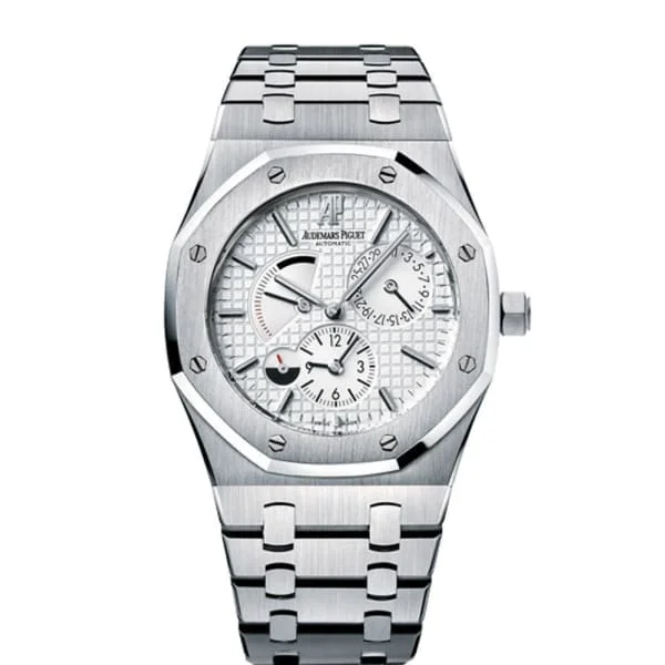 Audemars Piguet Royal Oak Dual Time 39mm Watch - Ref: 26120ST.OO.1220ST.01 - Silver Dial, Stainless Steel Bracelet