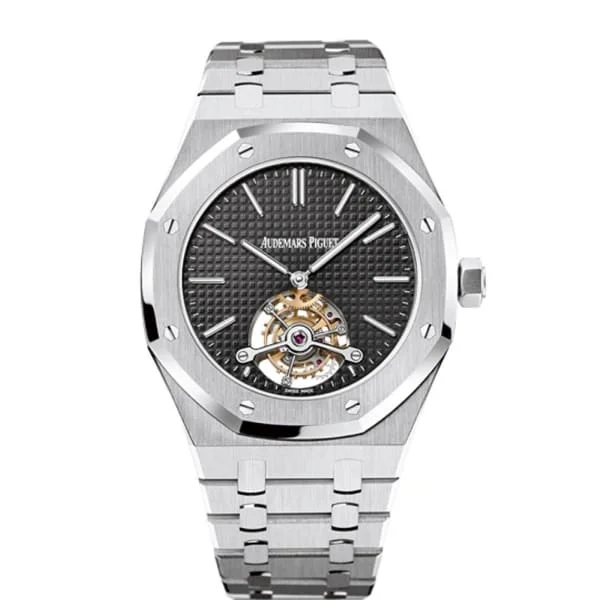 Audemars Piguet Royal Oak Selfwinding Tourbillon 41mm Men's Watch - Ref: 26512ST.OO.1220ST.01 - Black Dial, Stainless Steel Bracelet