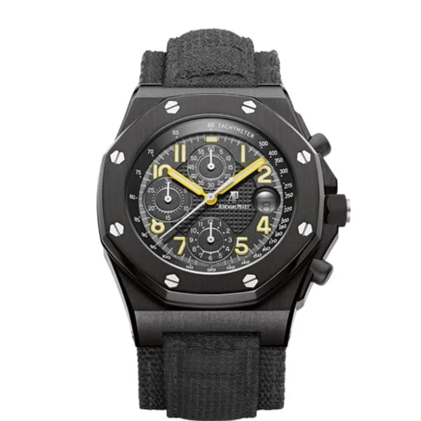 Audemars Piguet Royal Oak Offshore Offshore Chronograph End Of Days 42mm Men's Watch - Ref: 25770SN.OO.0001KE.01 - Black Dial, Aramide Fibers Strap