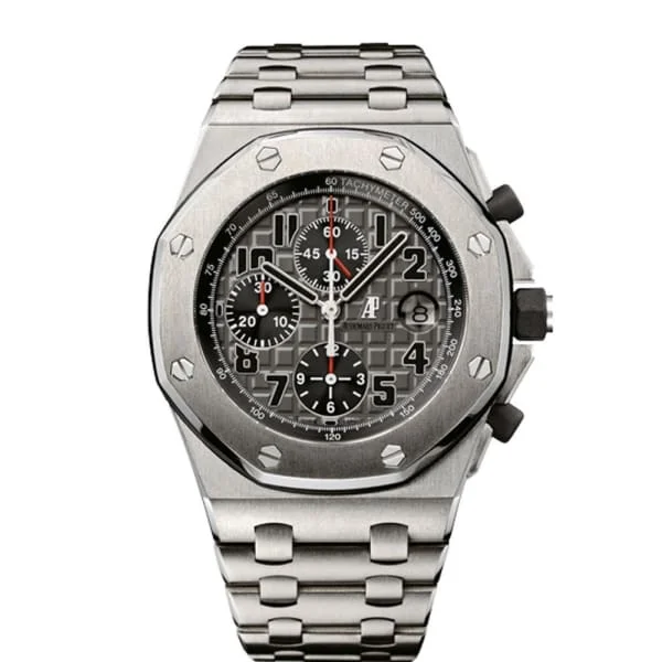 Audemars Piguet Royal Oak Offshore Chronograph 42mm Men's Watch - Ref: 26170TI.OO.1000TI.01 - Grey Dial, Titanium Bracelet