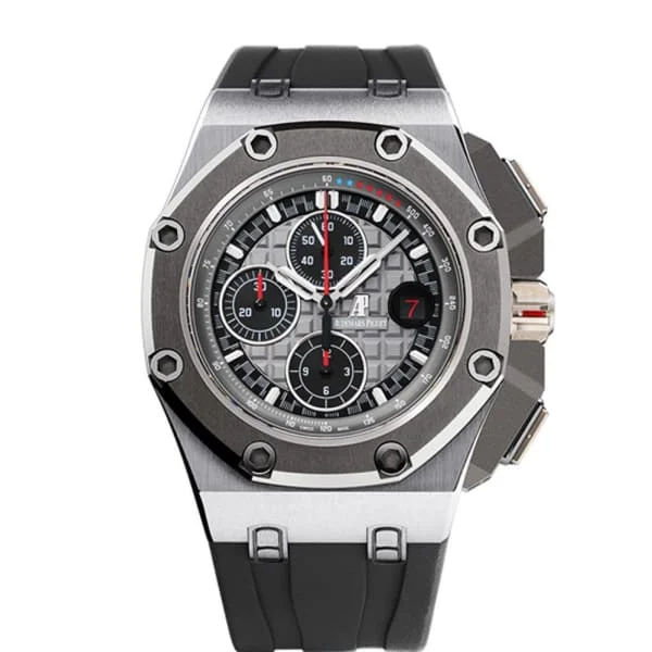 Audemars Piguet Royal Oak Offshore Chronograph "Michael Schumacher" 44mm Men's Watch - Ref: 26568IM.OO.A004CA.01 - Anthracite Dial in Titanum Case, Black Rubber Strap