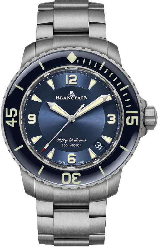 Blancpain Fifty Fathoms Automatique Titanium Blue Men's Watch - 5015 12B40 98B