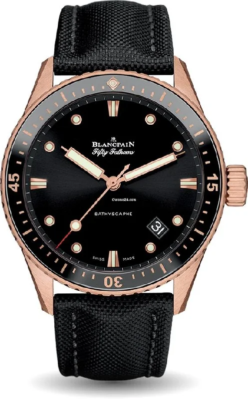 Blancpain Fifty Fathoms Bathyscaphe NEW 2023 Fifty Fathoms Bathyscaphe 18KT Sedna Gold