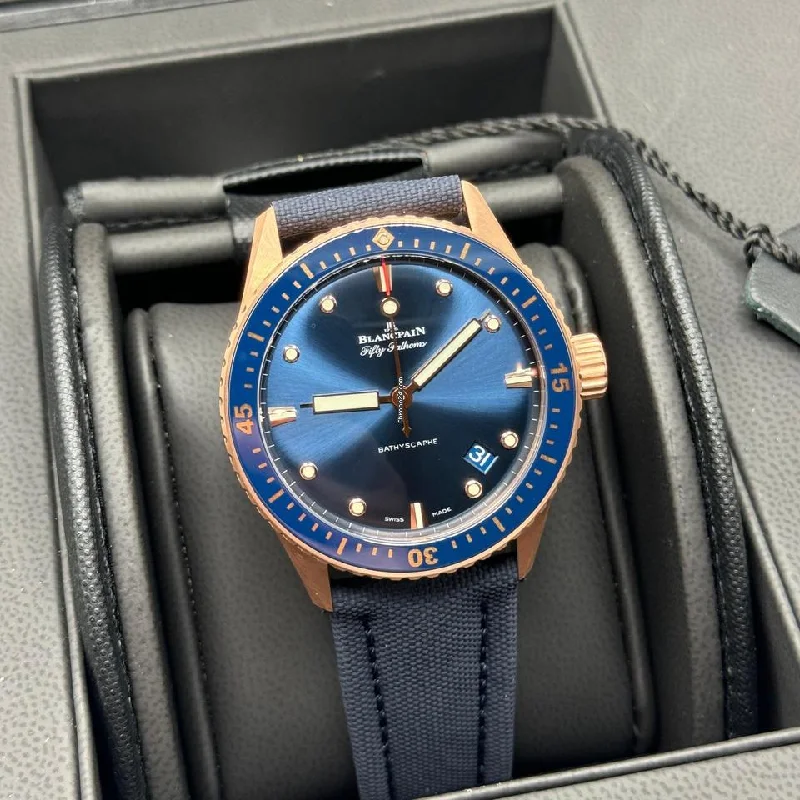 Blancpain Fifty Fathoms Bathyscaphe NEW 2024 Fifty Fathoms Bathyscaphe Automatic 18KT Red Gold 5000-36S40-O52A