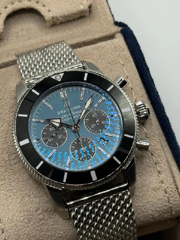 Breitling Superocean Heritage II Chronograph NEW 2024 Superocean Heritage II B01 Chronograph 44 BLACKEYE BLUE