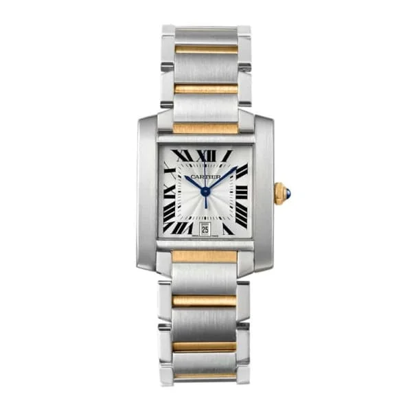 Cartier Tank Francaise 18kt Yellow Gold and Steel Mens Watch W51005Q4