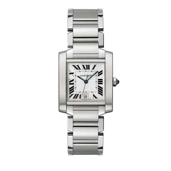 Cartier Tank Francaise Steel Mens Watch W51002Q3