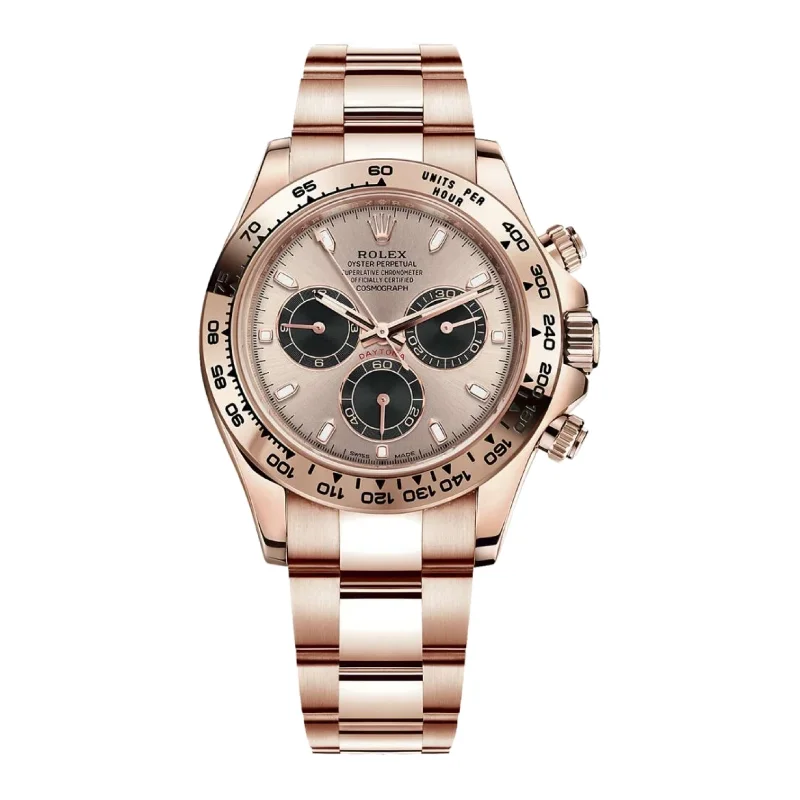 Rolex Cosmograph Daytona 40mm - Ref: 116505-0016 - Sundust & Black Index Dial, 18K Rose Gold Oyster Bracelet Men's Watch