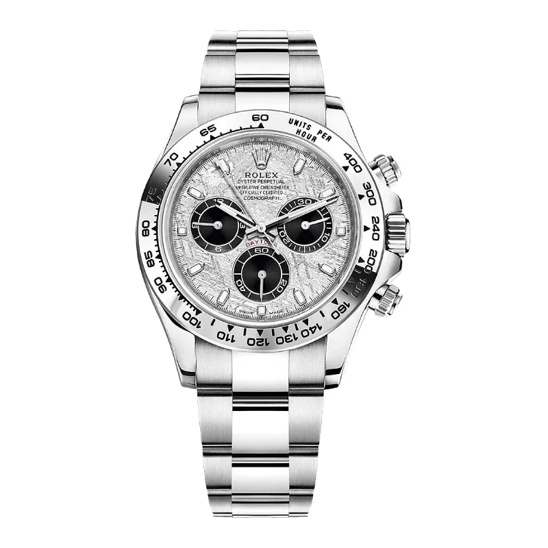 Rolex Cosmograph Daytona 40mm - Ref: 116509-0073 - Meteorite & Black Index Dial, 18K White Gold Oyster Bracelet Men's Watch