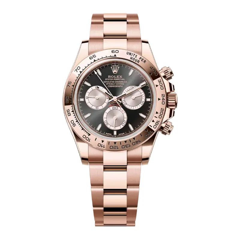 Rolex Cosmograph Daytona 40mm - Ref: 126505 - Bright Black & Steel Index Dial, 18K Rose Gold Oyster Bracelet Men's Watch