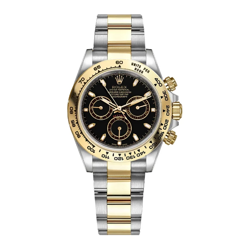 Rolex Cosmograph Daytona 40mm - Ref: 116503-0004 - Black Index Dial, 18K Yellow Gold Oyster Bracelet Men's Watch