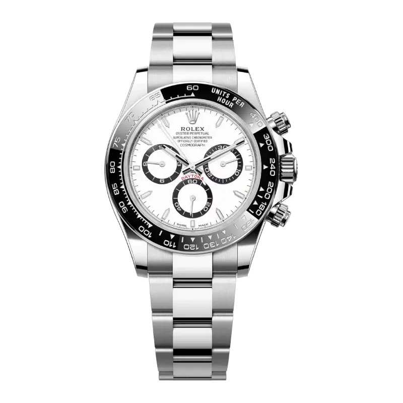 Rolex Cosmograph Daytona 40mm - Ref: 126500LN - White Index Dial & Ceramic Bezel, Stainless Steel Oyster Bracelet Men's Watch