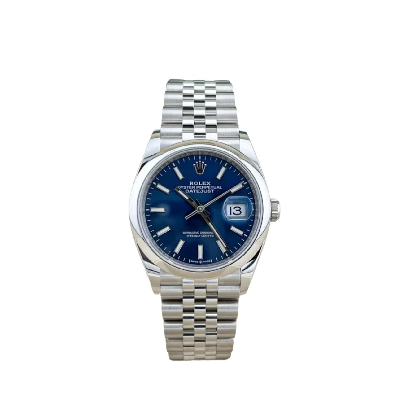 Rolex Datejust 36mm - Ref: 126200 - Blue Stick Dial, Stainless Steel Jubilee Bracelet Watch