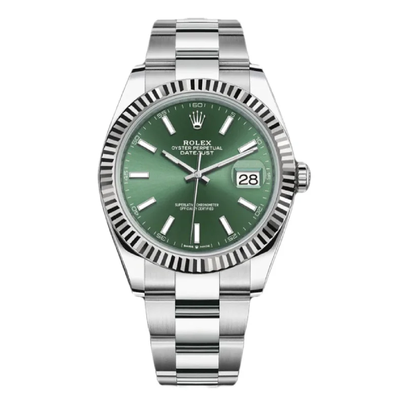 Rolex Datejust 41mm - Ref: 126334-0027 - Green Dial, Stainless Steel Oyster Bracelet Men's Watch