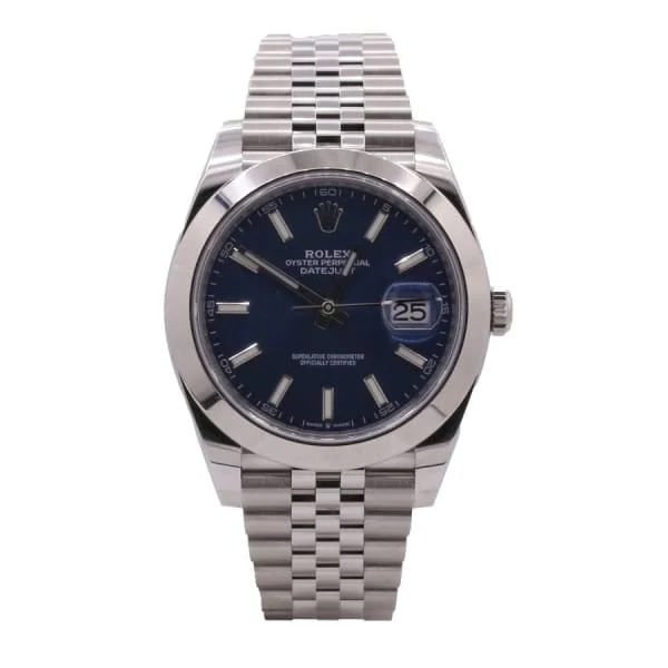 Rolex Datejust 41mm - Ref: 126300 - Blue Dial, Stainless Steel Jubilee Bracelet Men's Watch