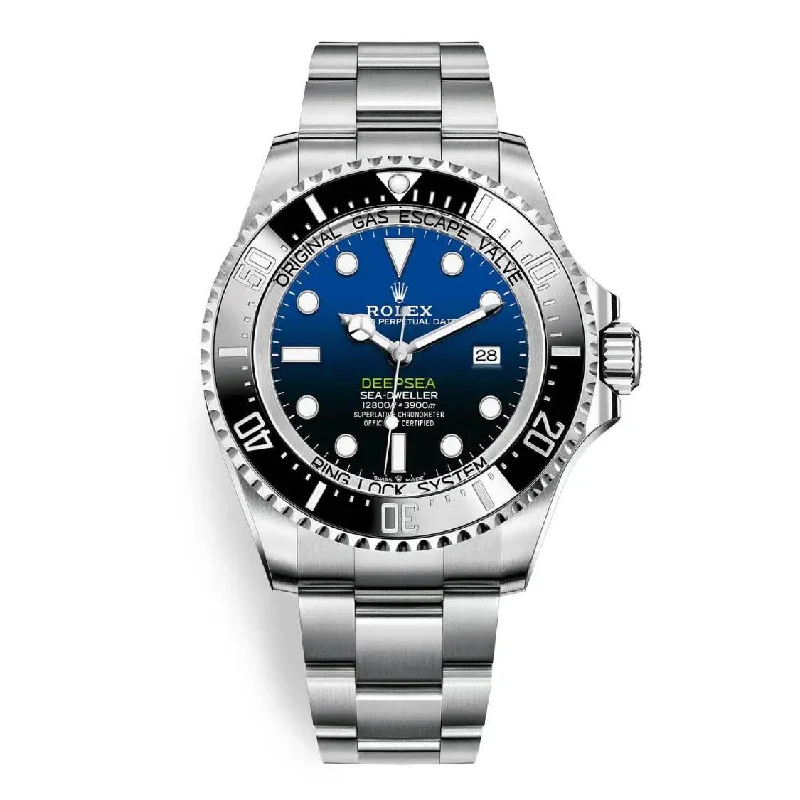 Rolex Deepsea / Sea Dweller 44mm - Ref: 126660-0002 - Blue Dial & Ceramic Bezel, Stainless Steel Oyster Bracelet Women's Watch