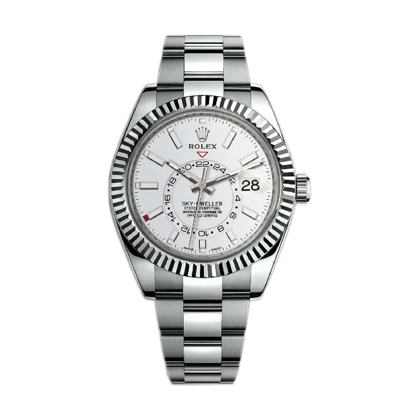 Rolex Sky-Dweller 42mm - Ref: 326934-0001 - Intense White Stick Dial, Stainless Steel Oyster Bracelet Watch