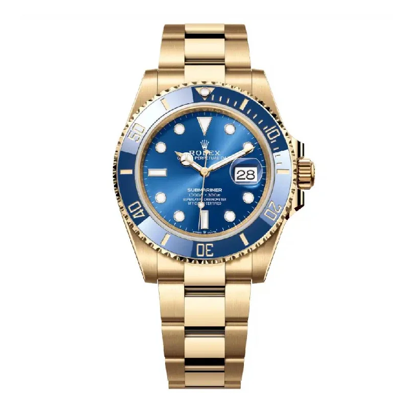 Rolex Submariner Date 41mm - Ref: 126618lb-0002 - Blue Dial, 18K Yellow Gold Oyster Bracelet Watch