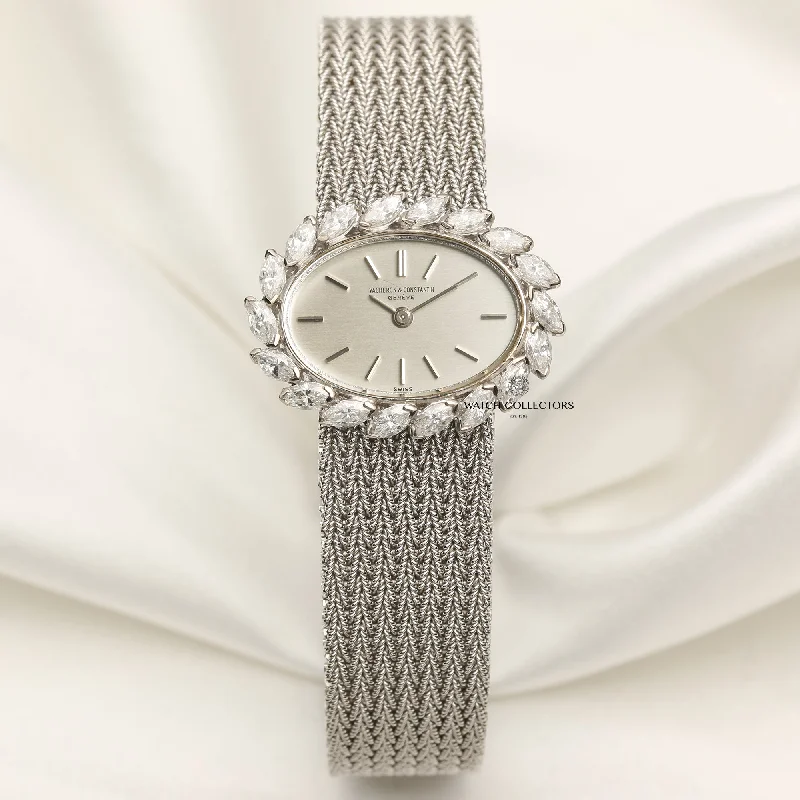 Vacheron Constantin 18k White Gold Ladies Wristwatch Marquis Diamond Bezel